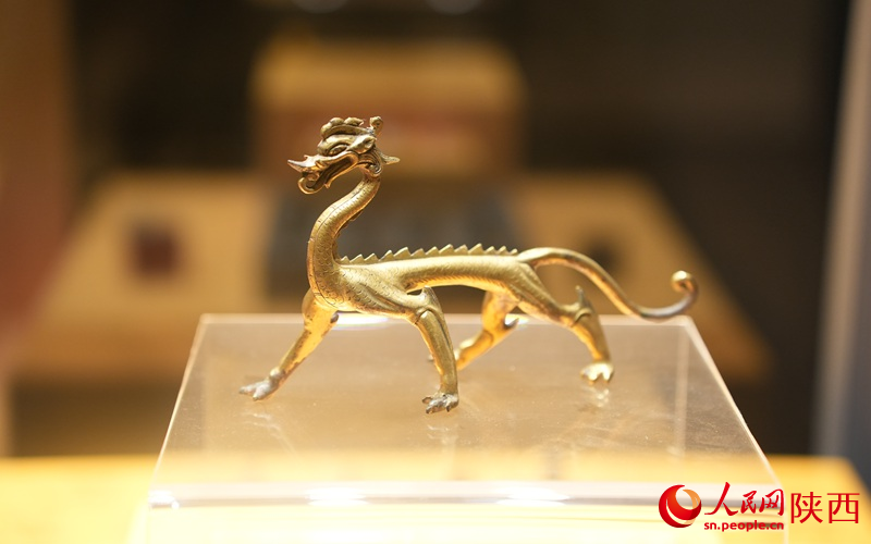 唐代·鎏金走龍。人民網(wǎng)記者 李志強攝